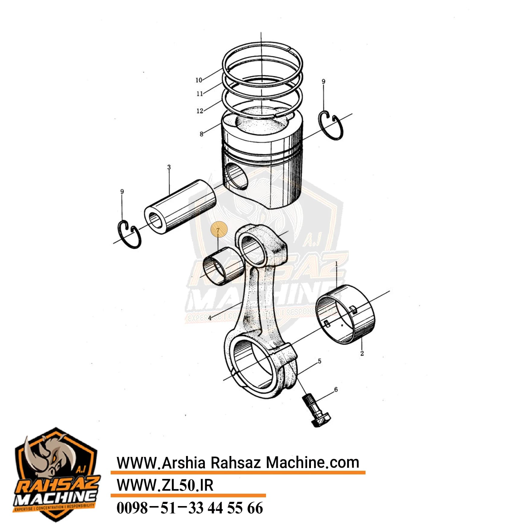 بوش گژنپین موتور ویچای WD615 اصلی