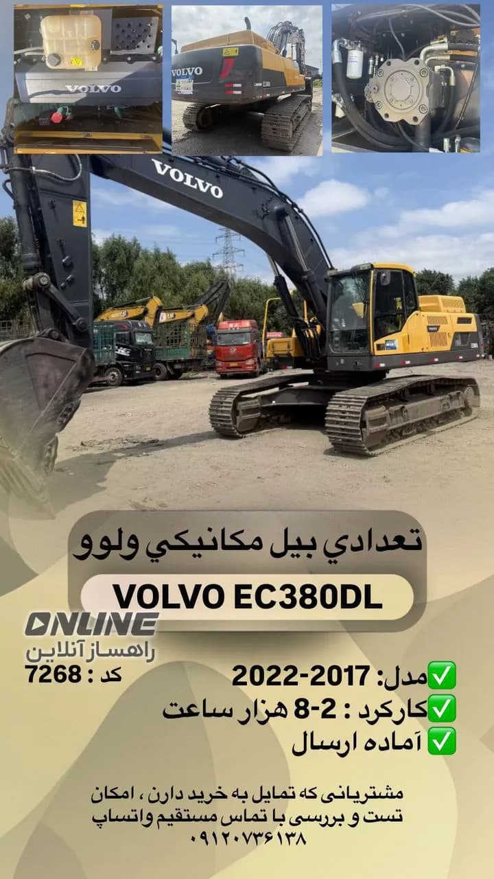 فروش تعدادی بیل مکانیکی VOLVO EC380DL